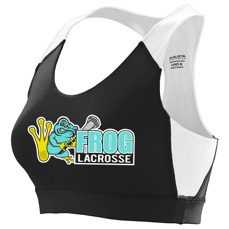 Frog Girls Lacrosse Black Sports Bra