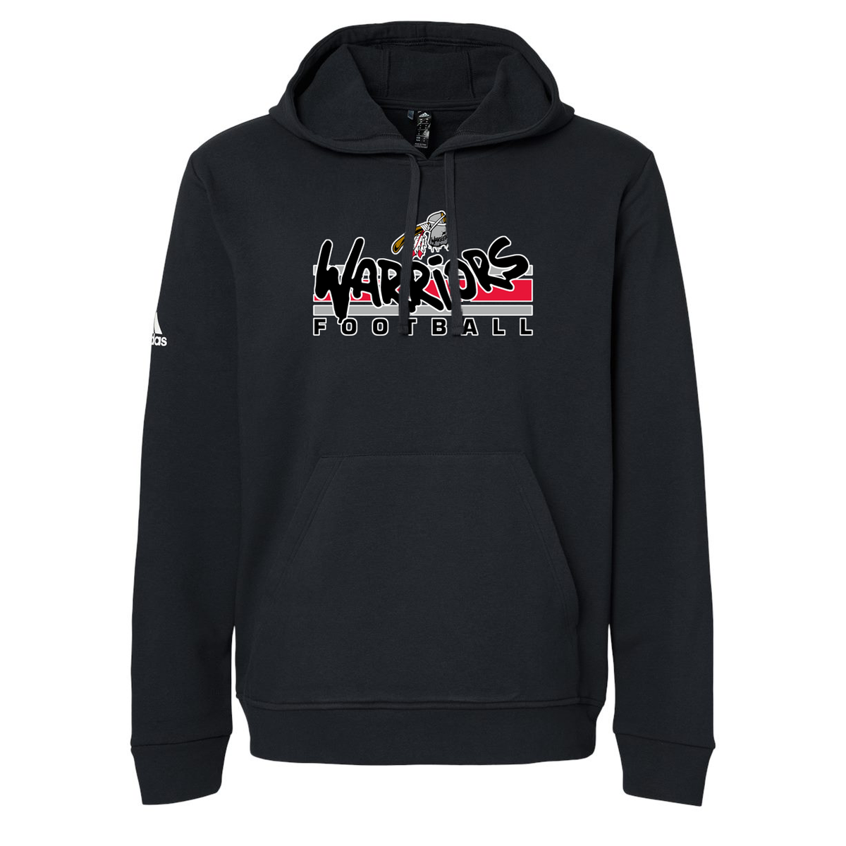 WV Warriors Football Adidas Fleece Hooded Sweatshirt