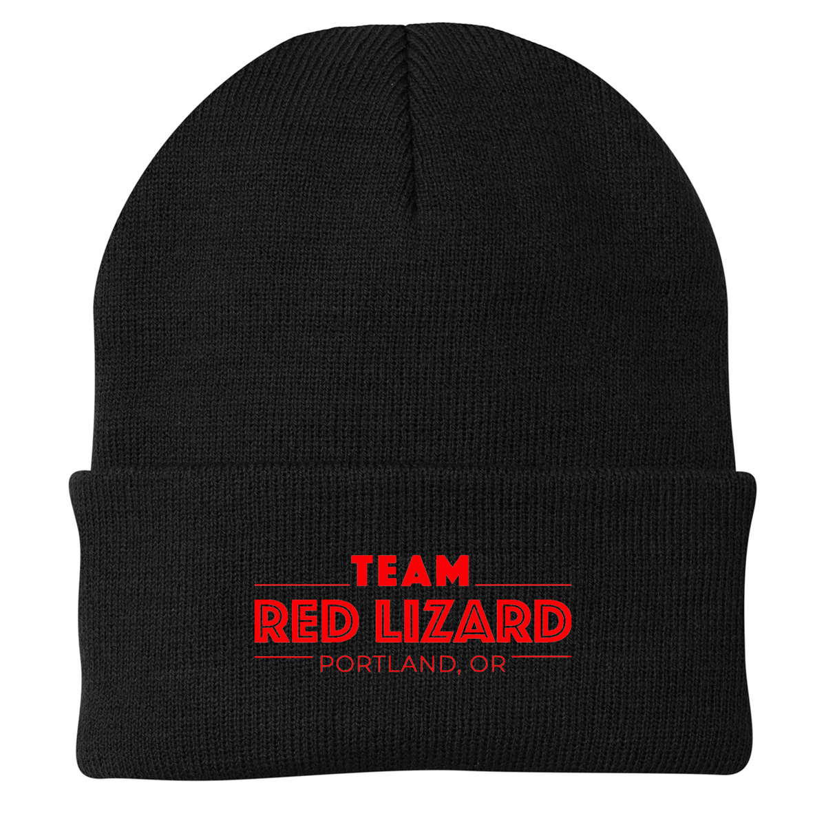 Team Red Lizard Knit Beanie