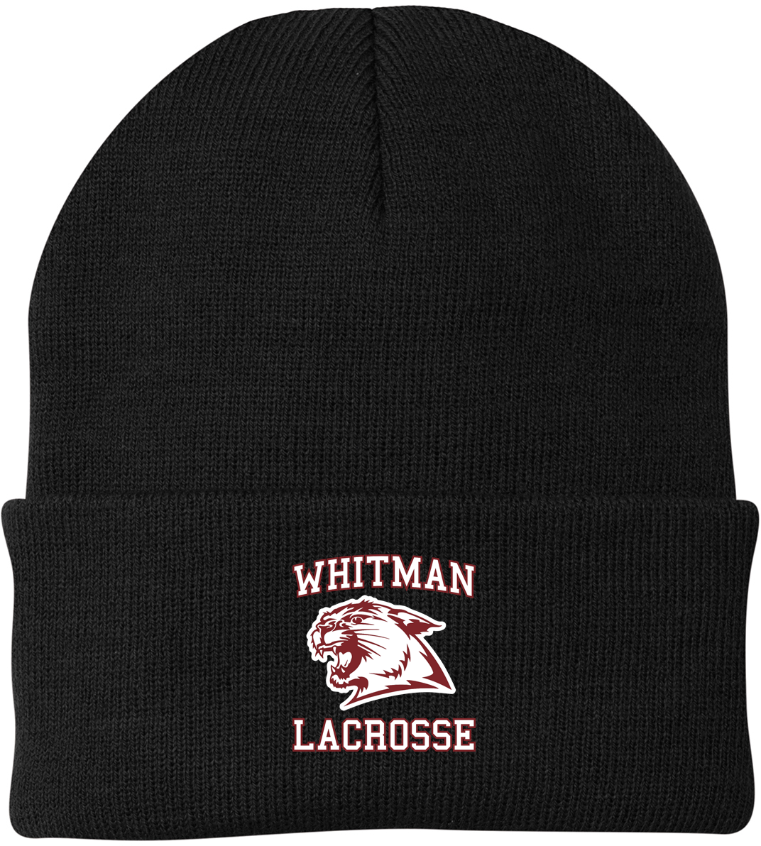 Whitman Lacrosse Black Knit Beanie