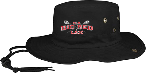 NA Big Red Lax Black Bucket Hat