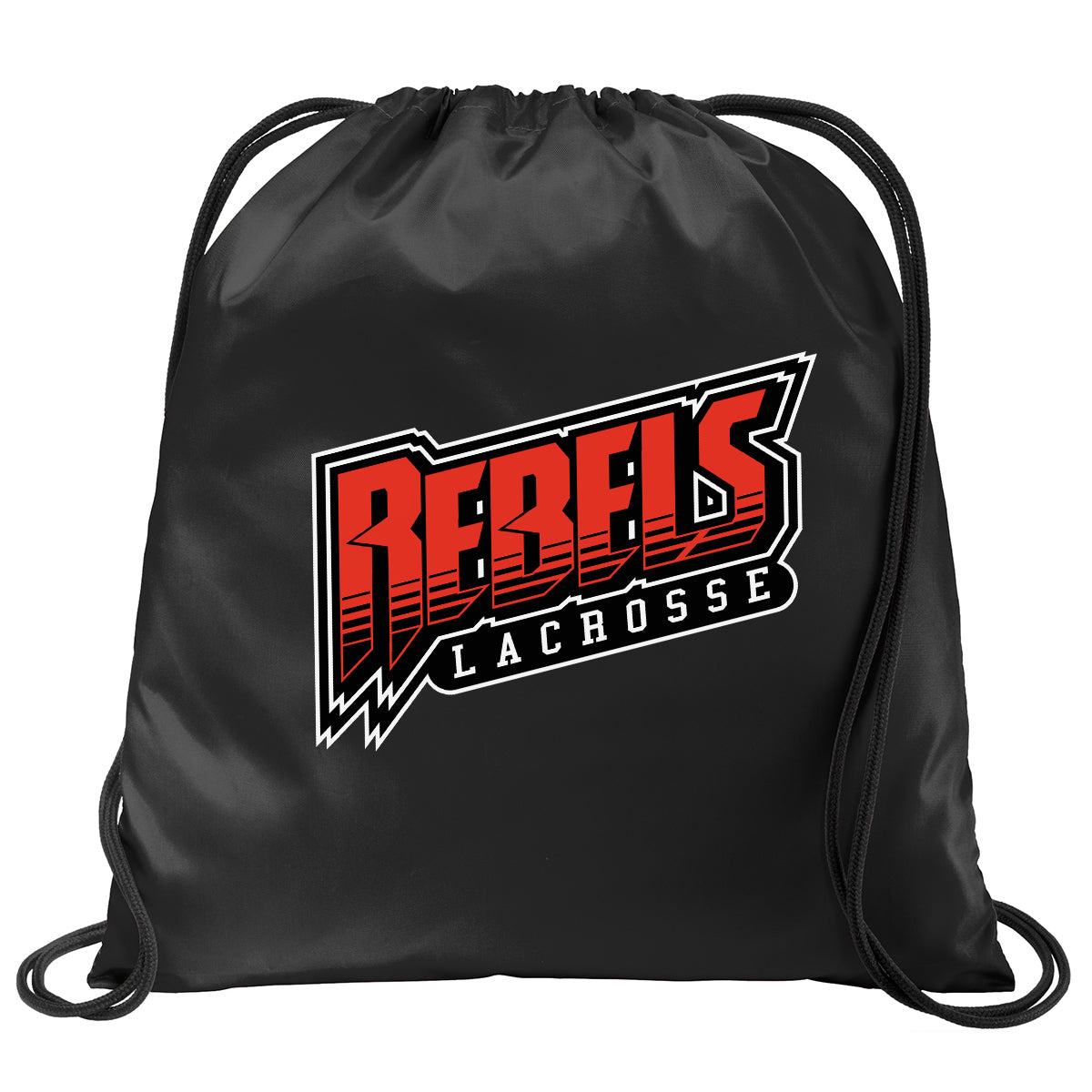Rebels Lacrosse Black Cinch Pack