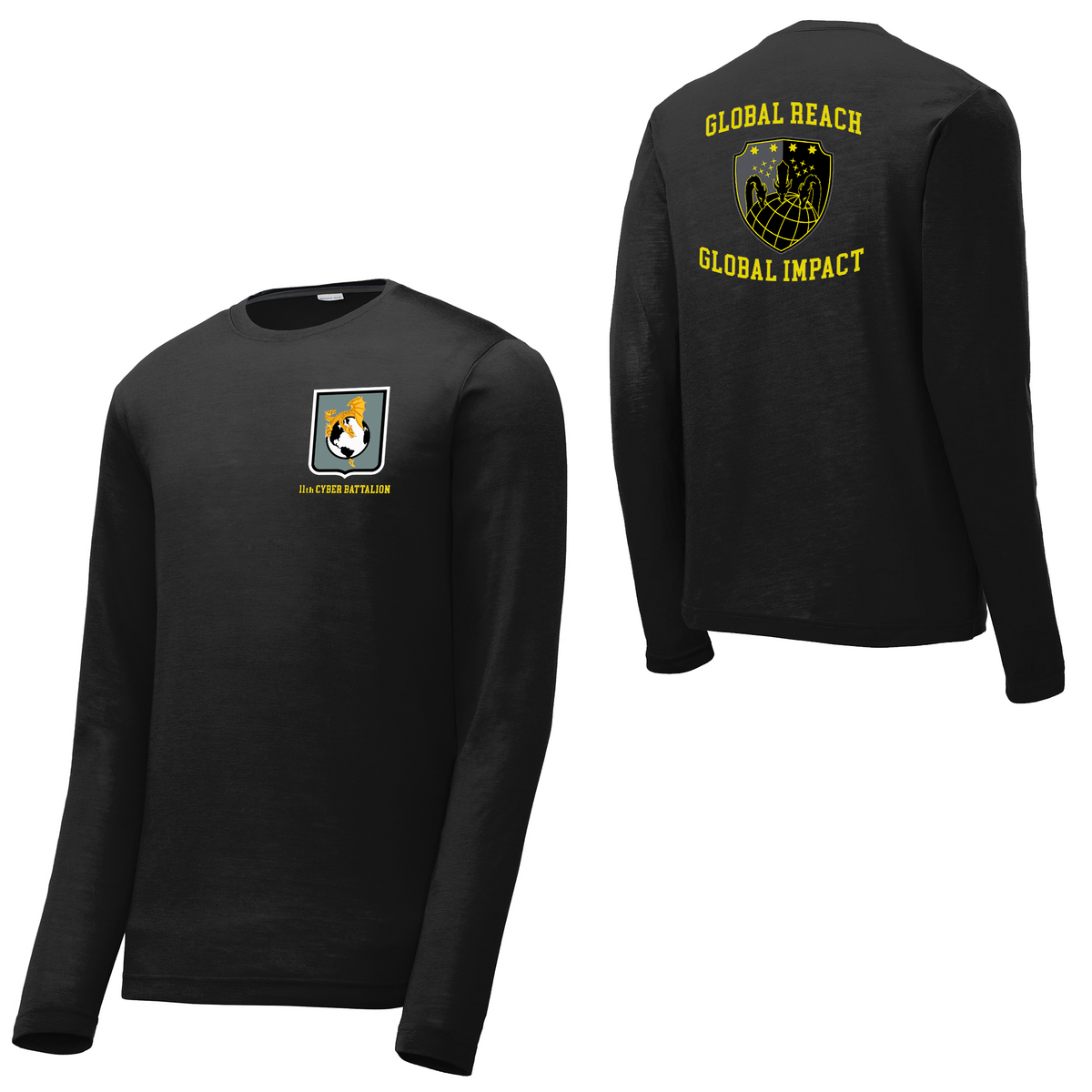11th Cyber Battalion Long Sleeve CottonTouch Performance Shirt - AUTHORIZED FOR PRT WEAR