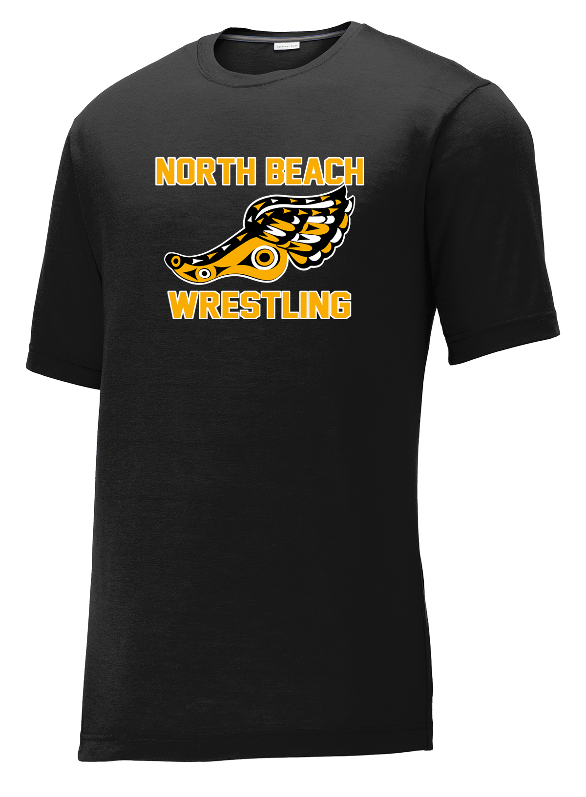North Beach Wrestling Black CottonTouch Performance T-Shirt