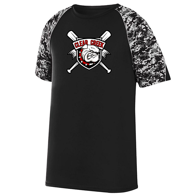 Clear Creek Bulldog Baseball  Digi-Camo Performance T-Shirt