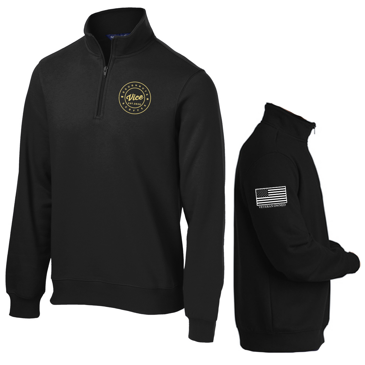 Vice Doughnuts & Coffee 1/4 Zip Fleece