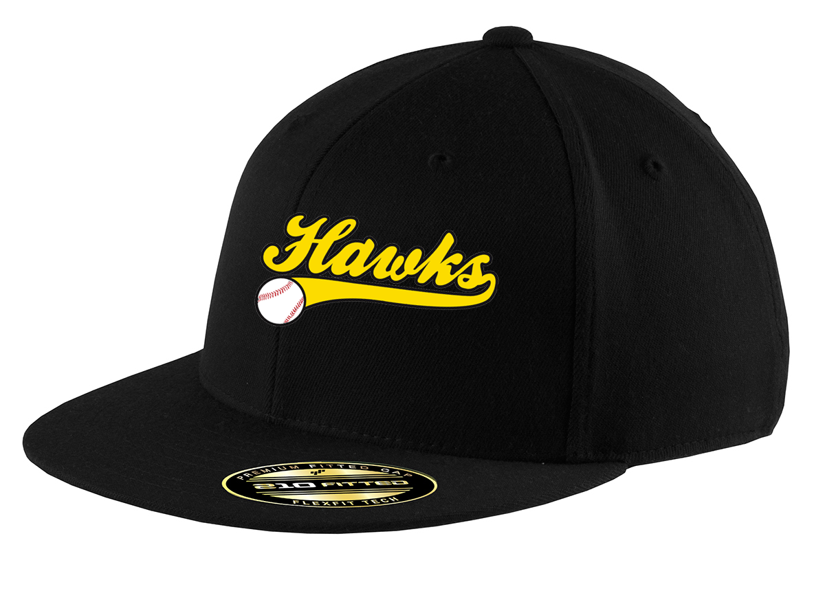 Hawks Baseball FlexFit Flat-Brim Hat