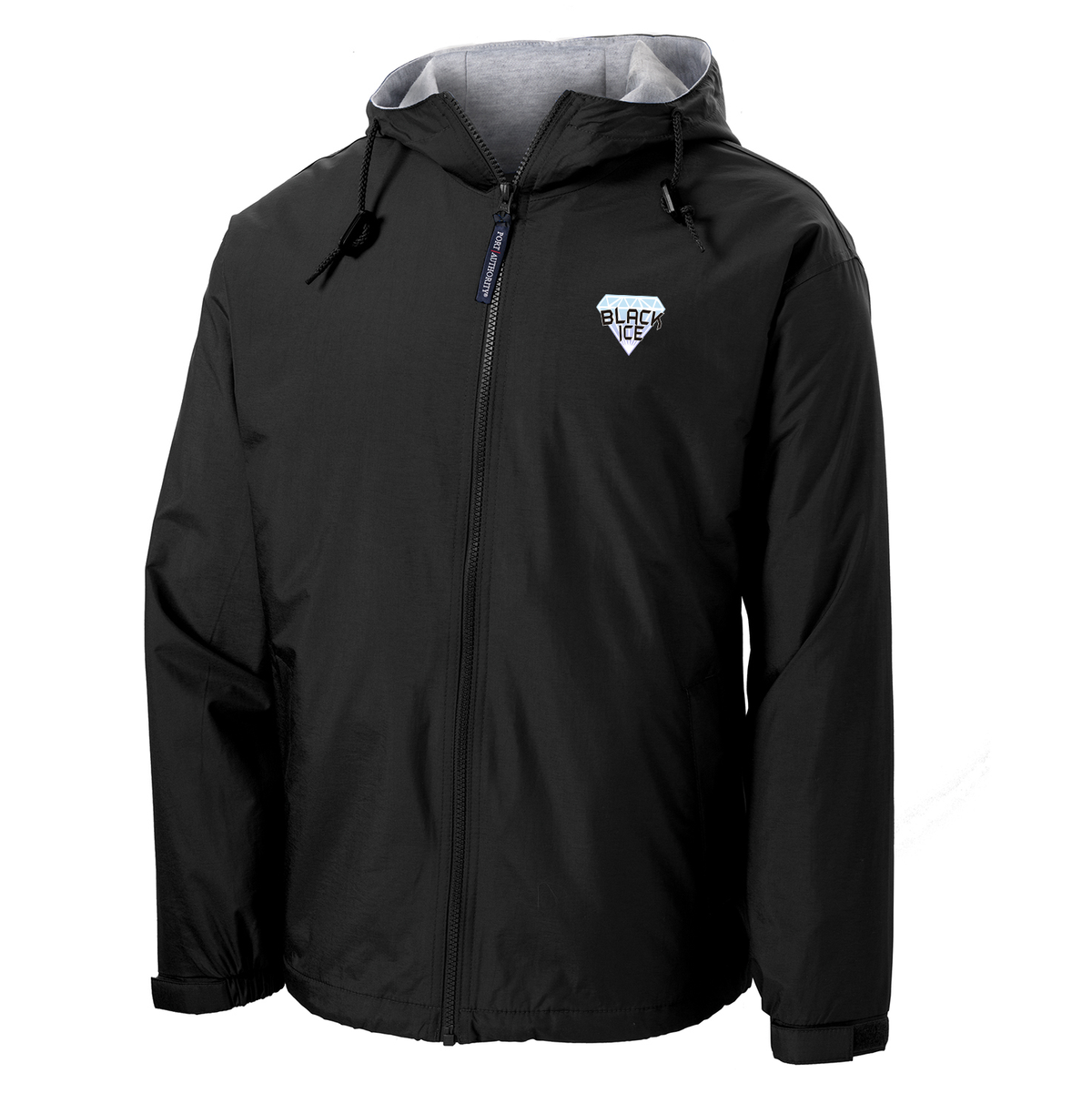 Black Ice Softball  Hooded Jacket