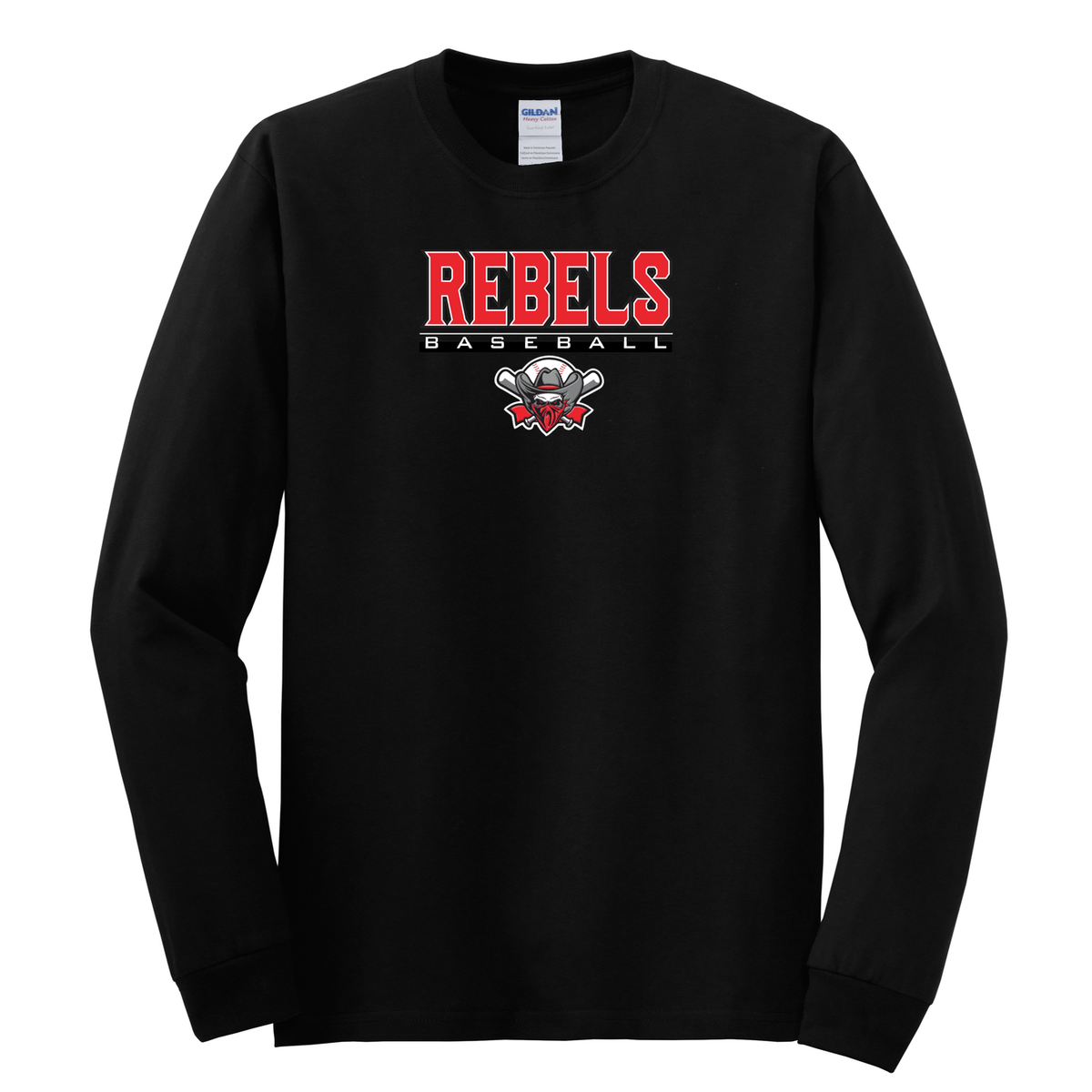 Rebels Baseball Cotton Long Sleeve Shirt