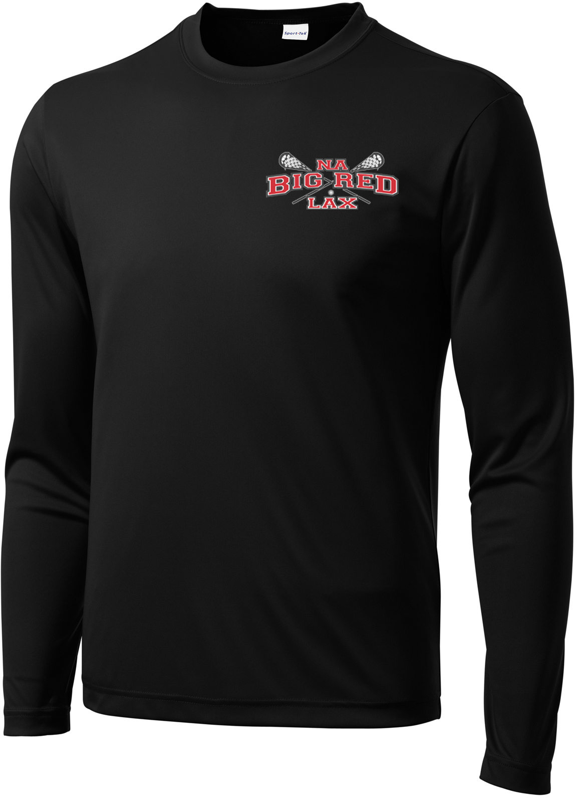 NA Big Red Lax Men's Black Long Sleeve Performance Shirt
