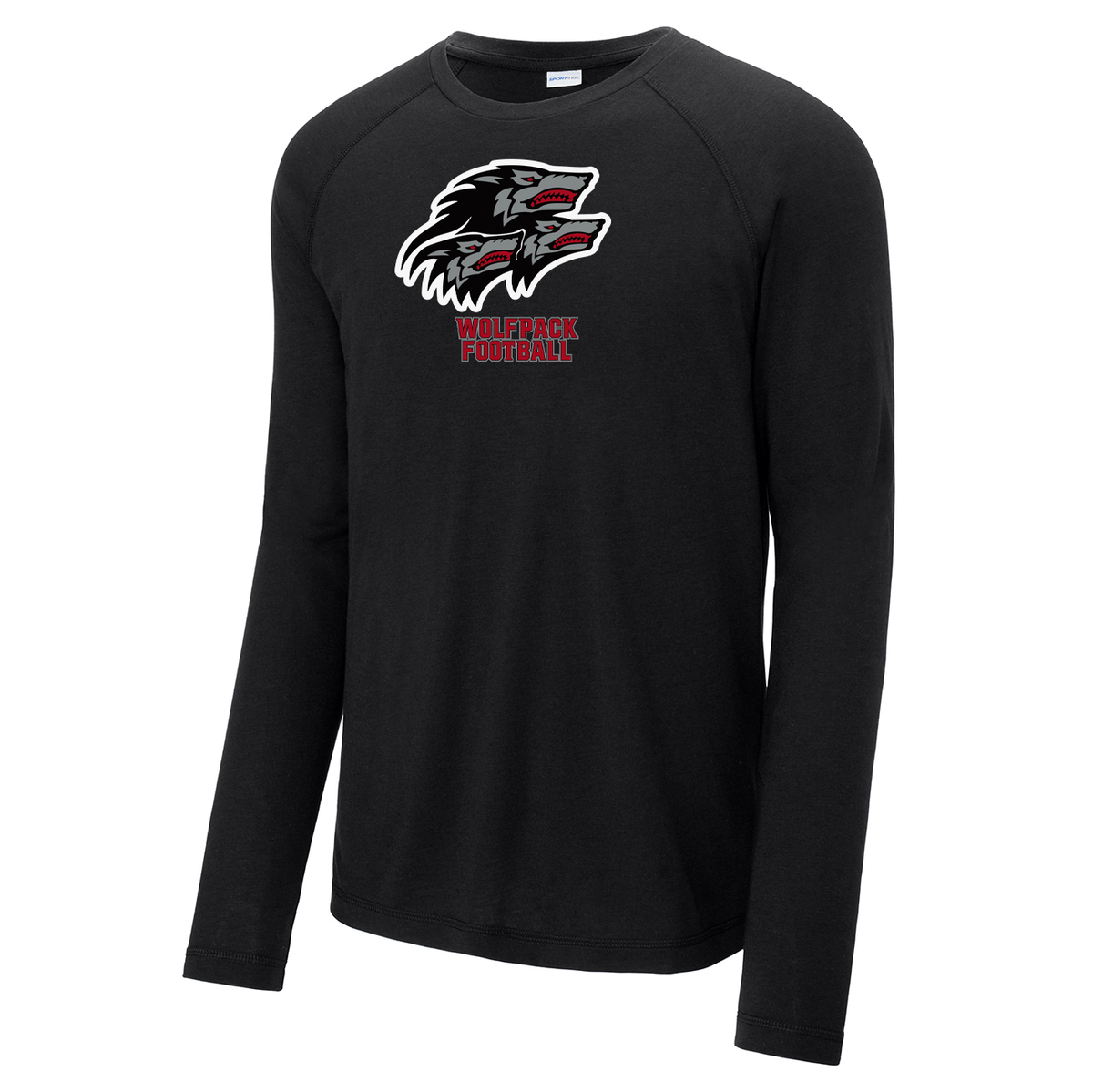 North Houston Wolfpack Football Long Sleeve Raglan CottonTouch