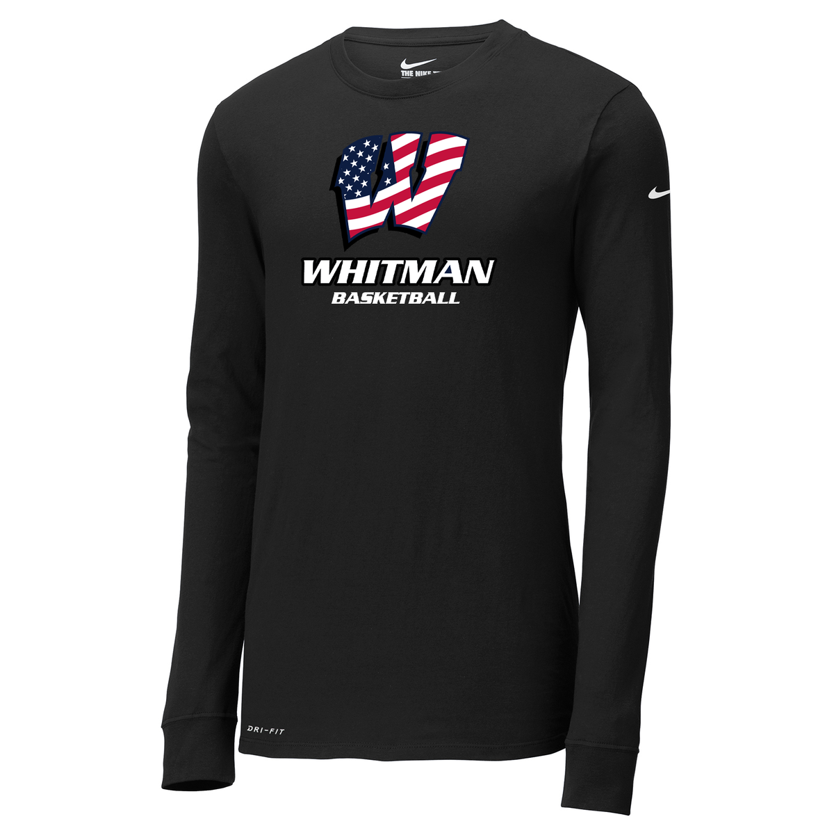 Whitman Basketball Nike Dri-FIT Long Sleeve Tee