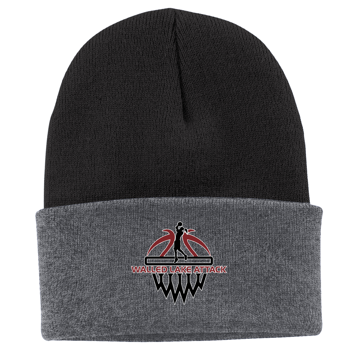Walled Lake Attack Basketball Knit Beanie