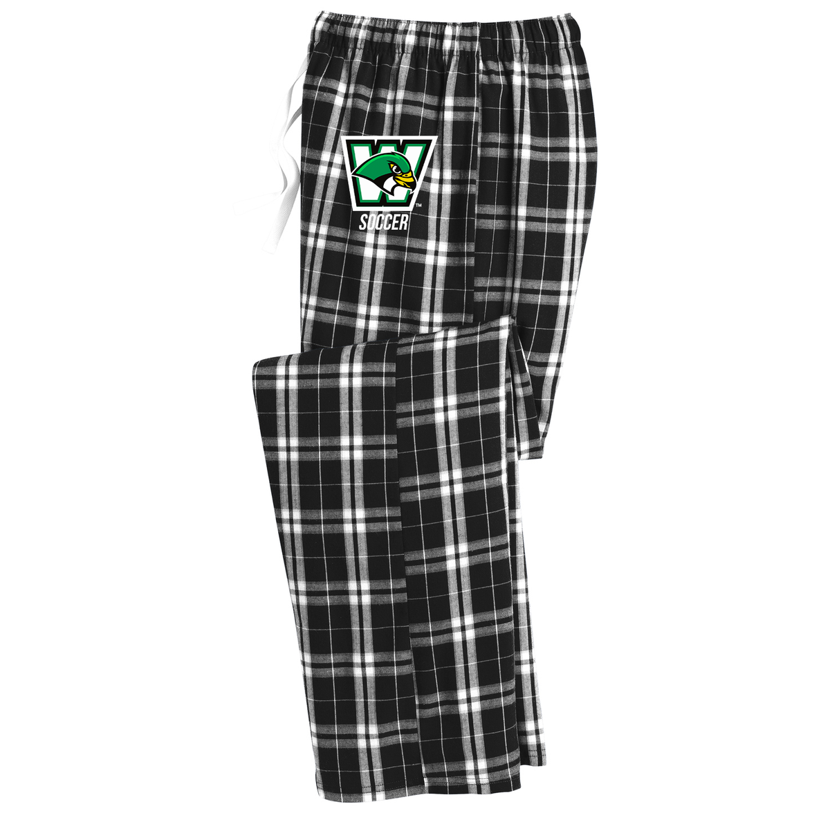 Woodland Falcons High School Soccer Plaid Pajama Pants