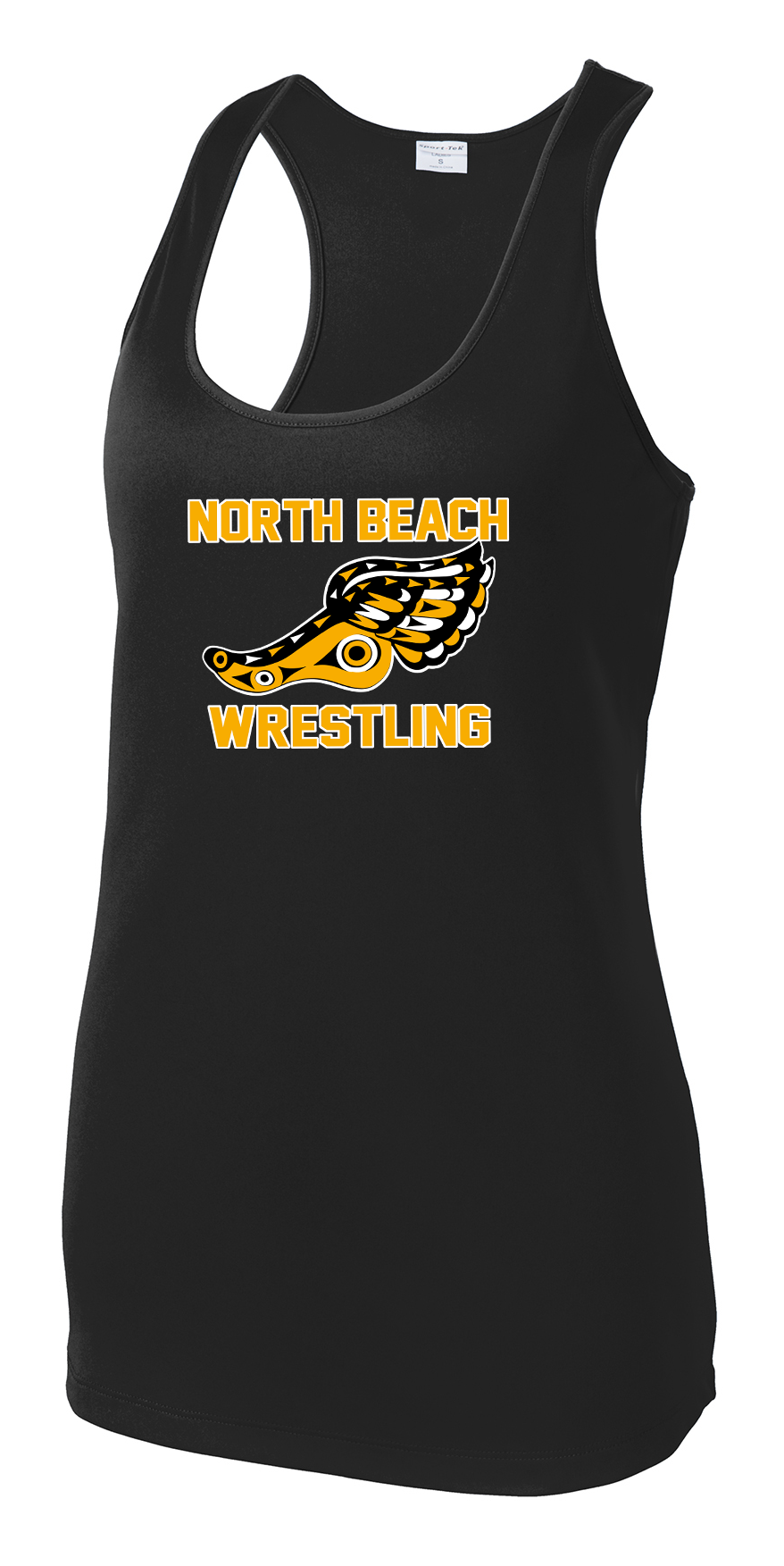 North Beach Wrestling Women's Black Racerback Tank