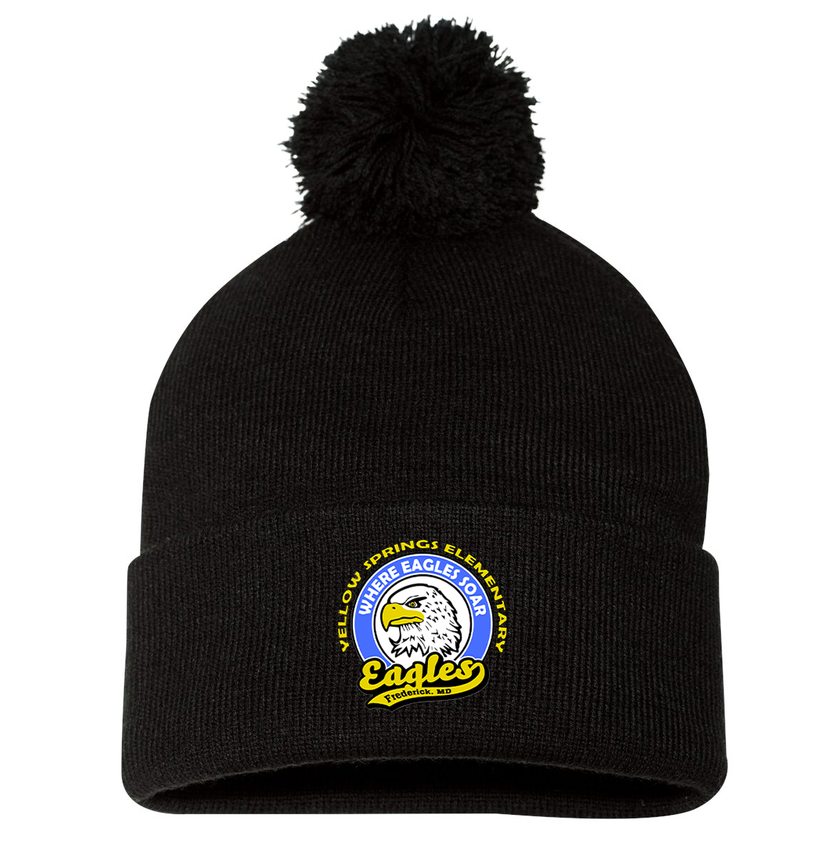 Yellow Springs Elementary School Sportsman Pom-Pom Beanie