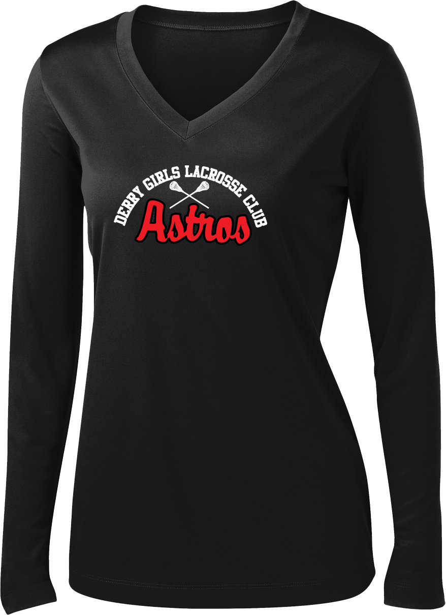 Derry Girls Lacrosse Women's Black Long Sleeve Performance Shirt
