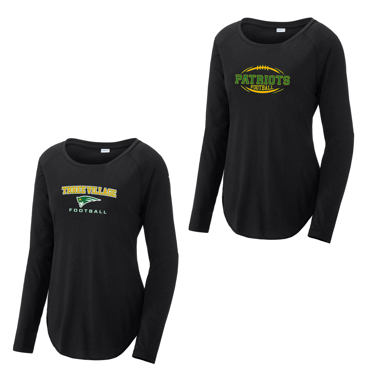 Three Village Football Women's Raglan Long Sleeve CottonTouch