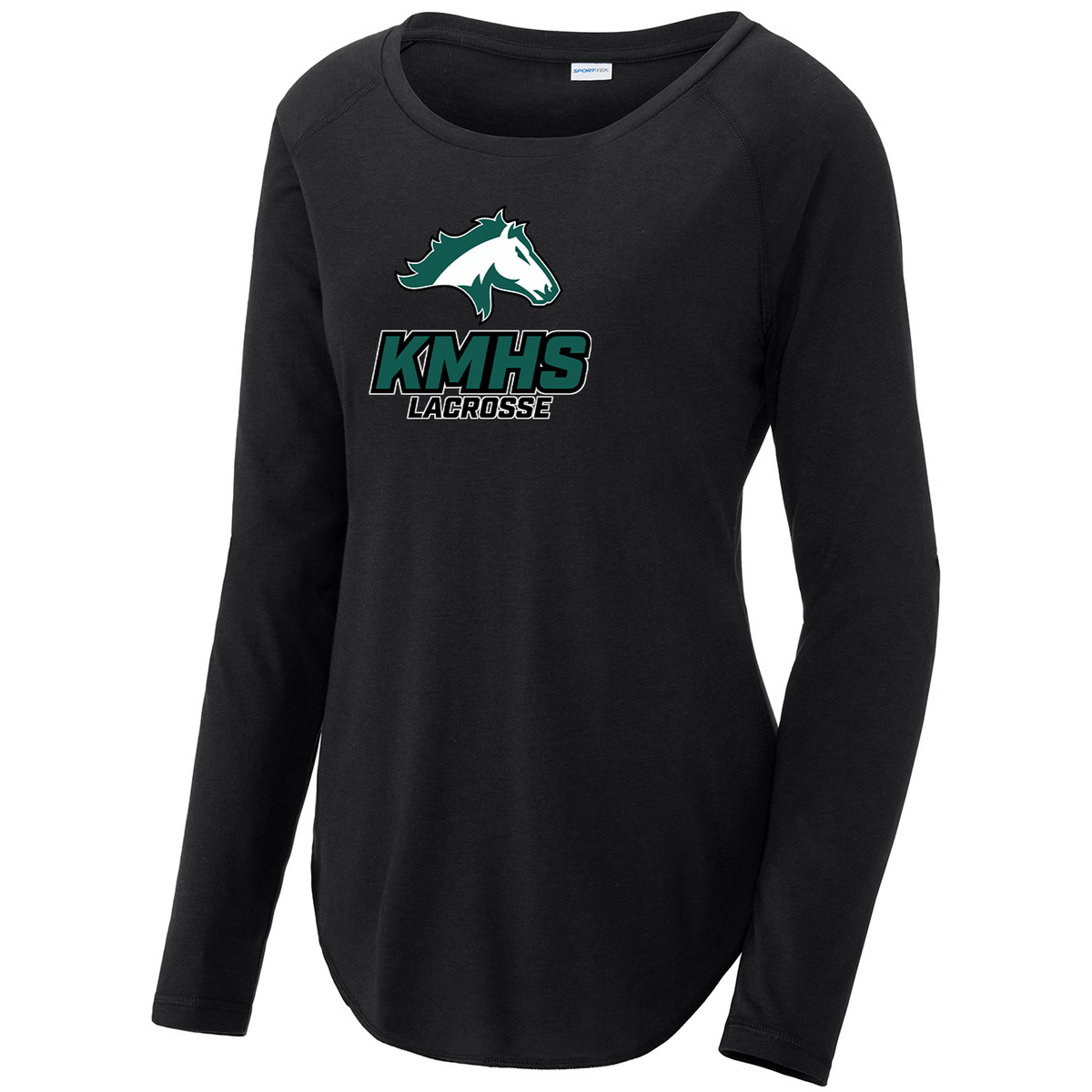 KMHS Mustangs Women's Raglan Long Sleeve CottonTouch