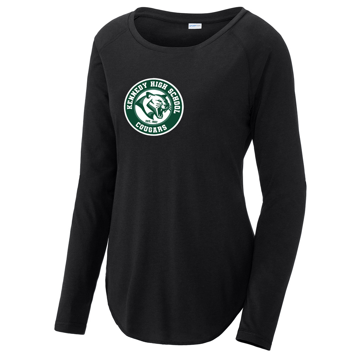 JFK Bellmore Cougars Track and Field Women's Raglan Long Sleeve CottonTouch