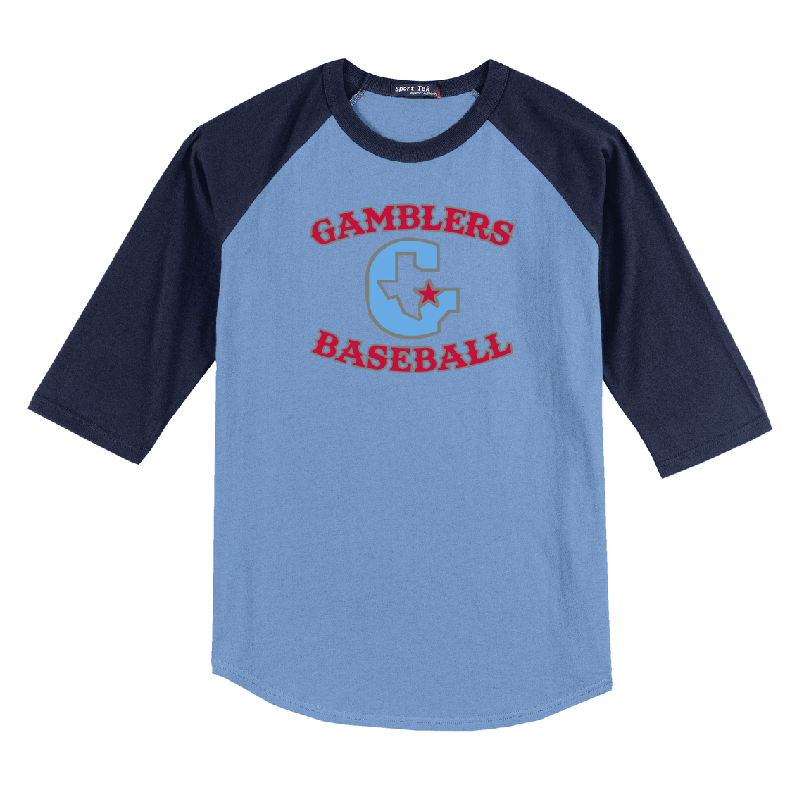 Gamblers Baseball  3/4 Sleeve Baseball Shirt