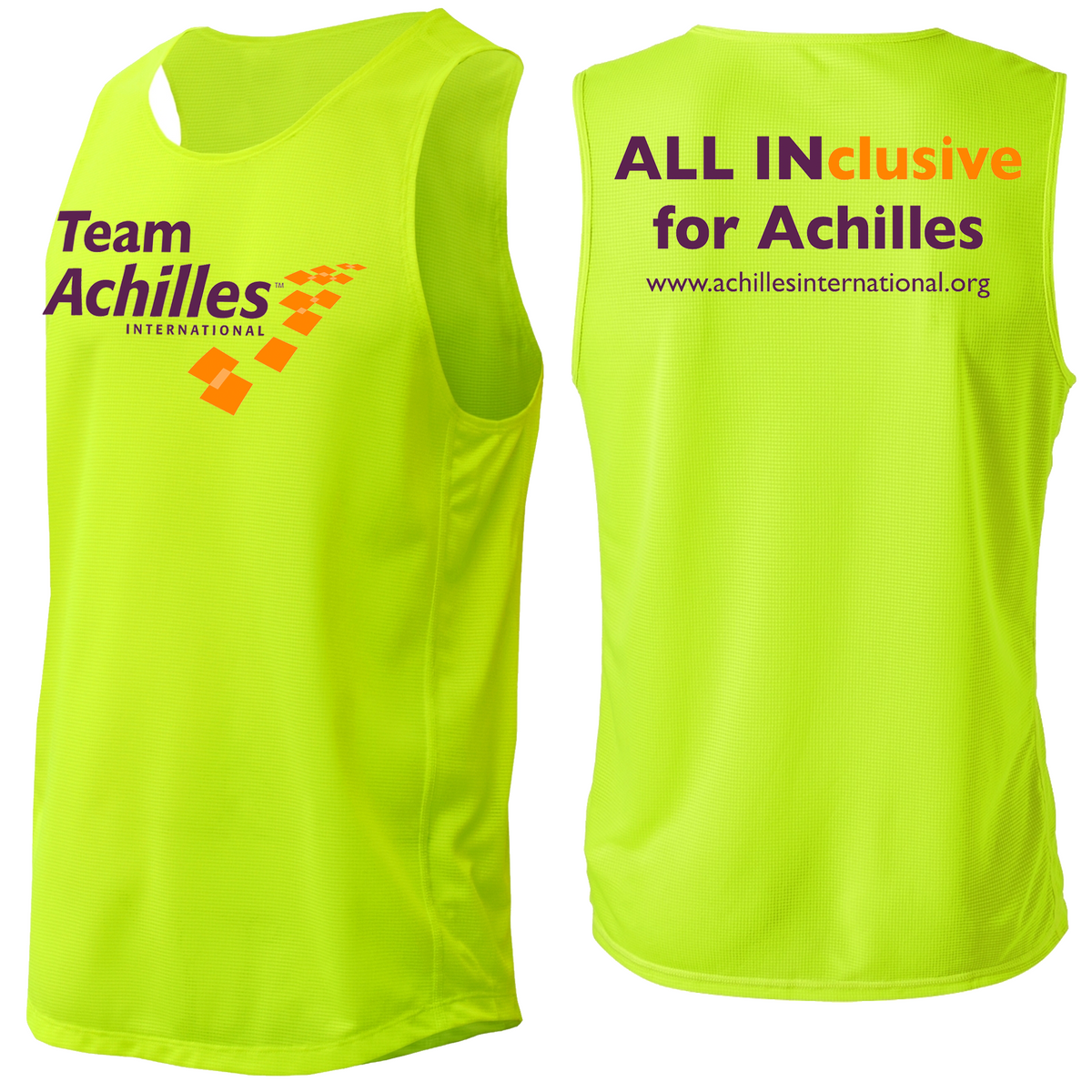 Achilles International BAW Grid Mens Singlet: Charity Runner