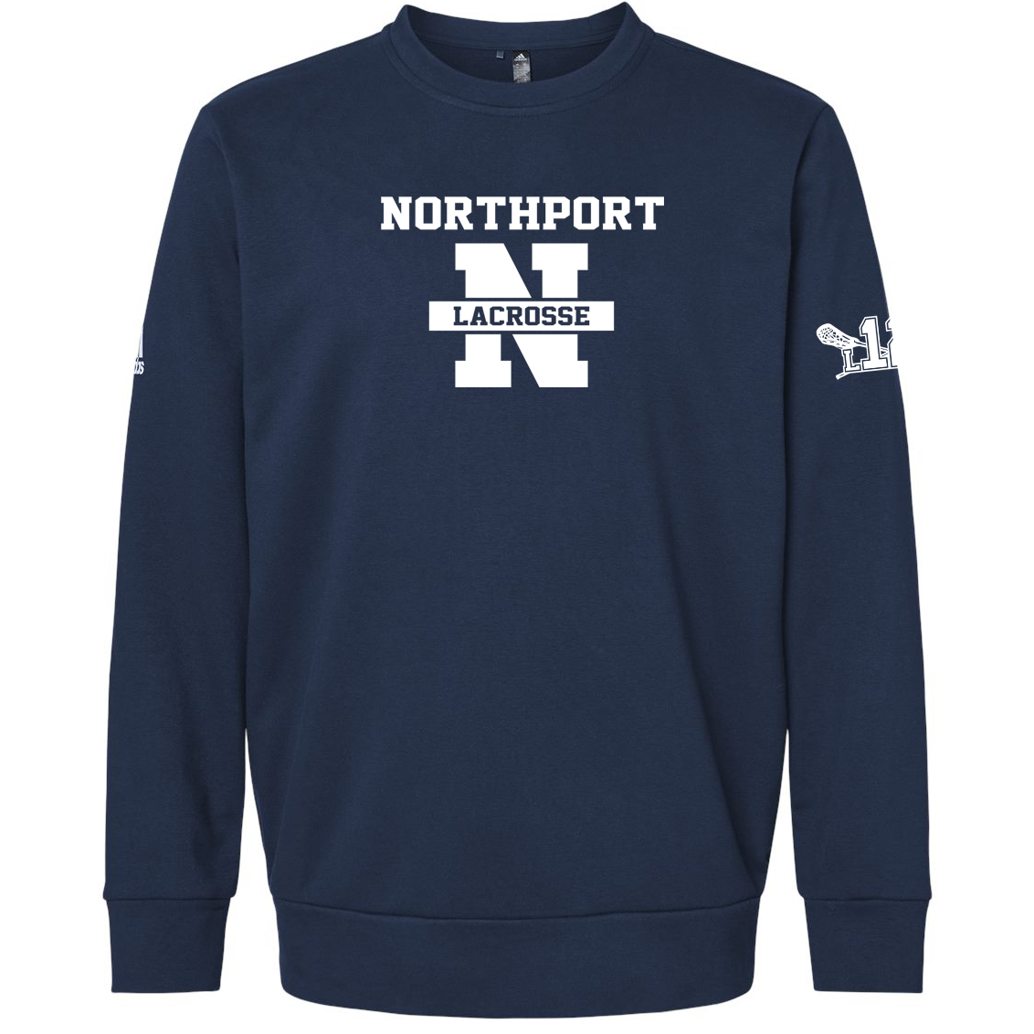 Northport High School Lacrosse  Adidas Fleece Crewneck Sweatshirt