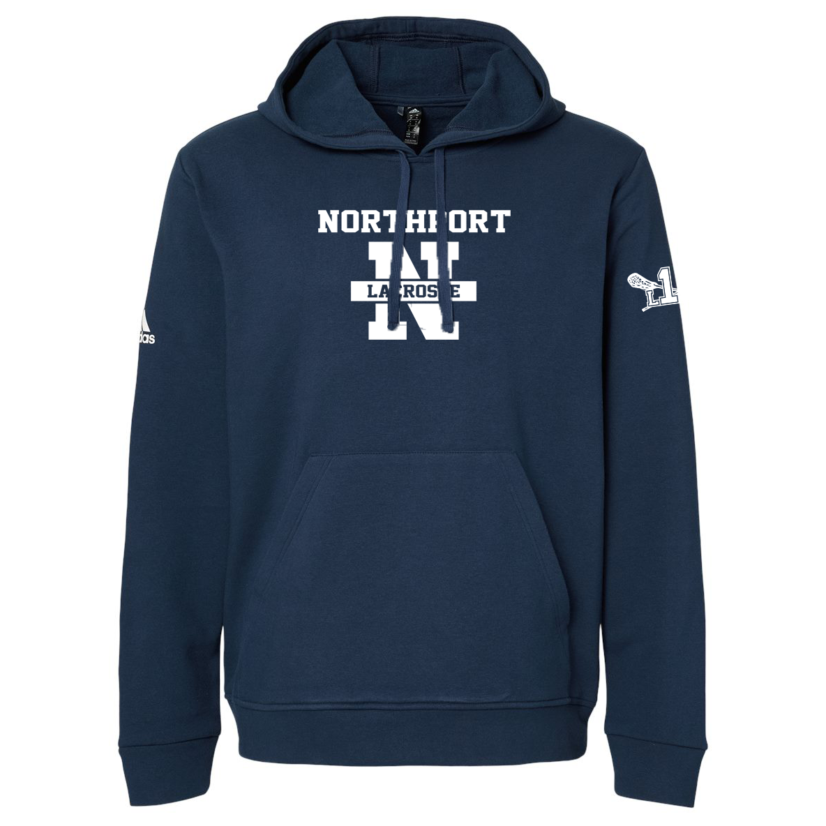 Northport High School Lacrosse Adidas Fleece Hooded Sweatshirt