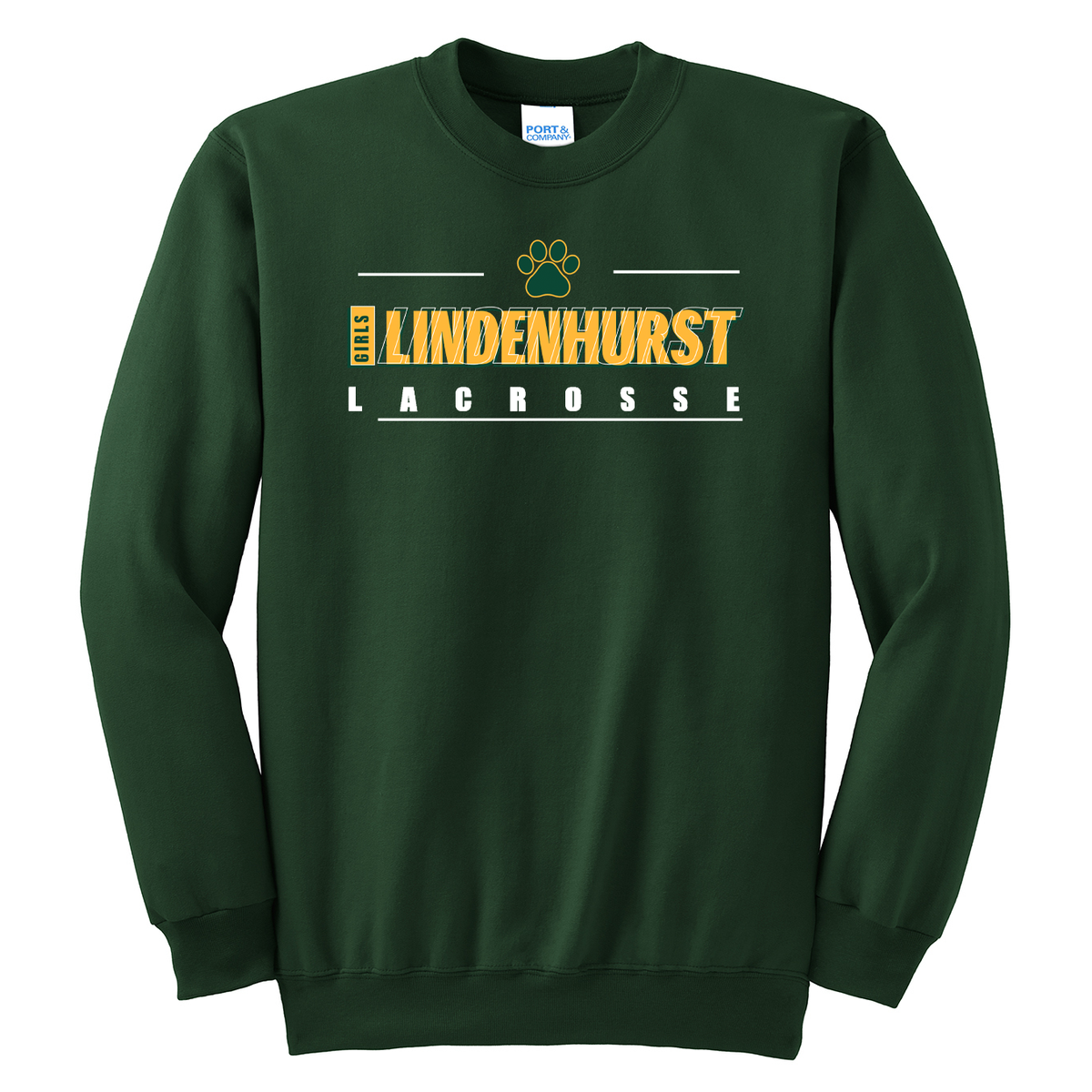 Lindenhurst Girls Lacrosse Crew Neck Sweater