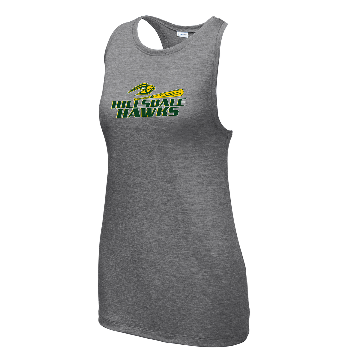 Hillsdale Hawks Women's Tri-Blend Wicking Racerback