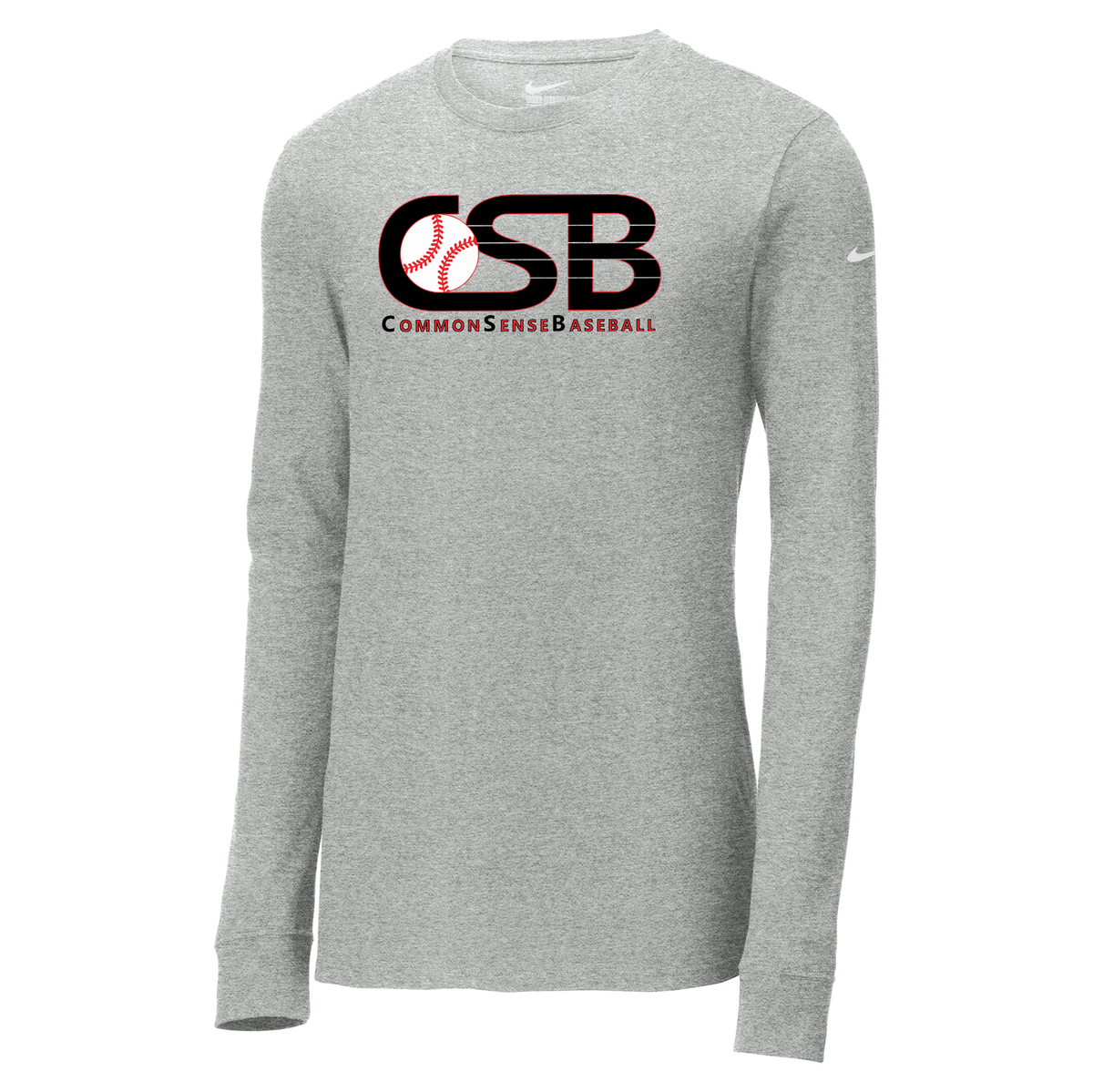 Common Sense Baseball Nike Core Cotton Long Sleeve Tee