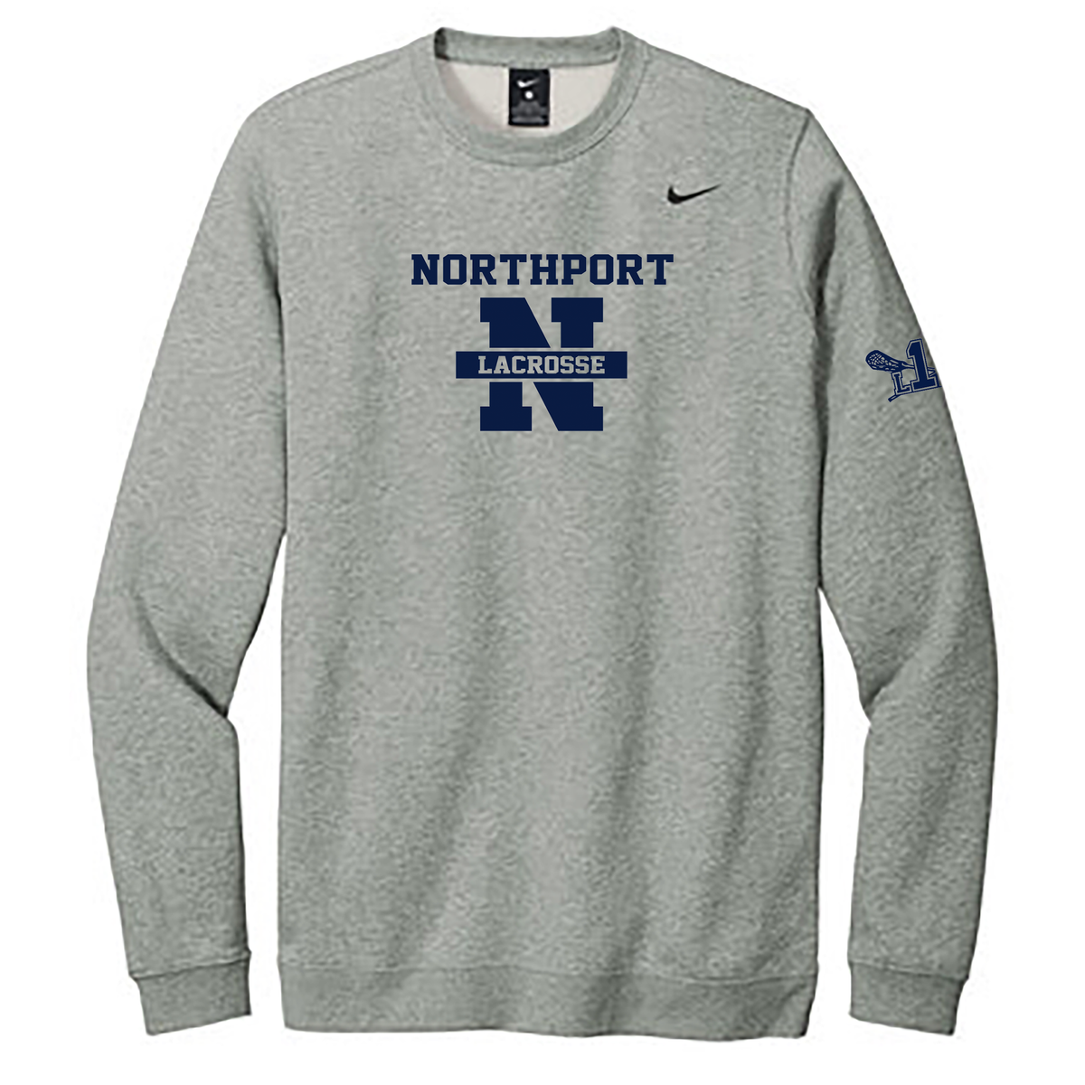 Northport High School Lacrosse Nike Fleece Crew Neck