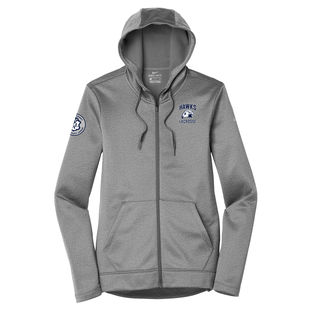 Plainview PAL Lacrosse Nike Ladies Therma-FIT Full Zip Hoodie