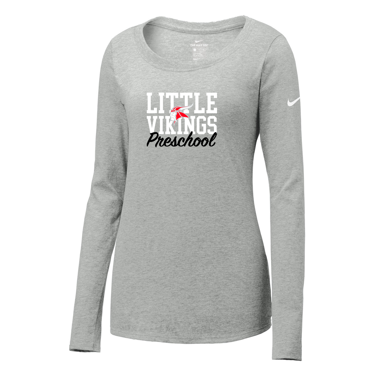 HF Little Vikings Preschool Nike Ladies Core Cotton Long Sleeve Tee