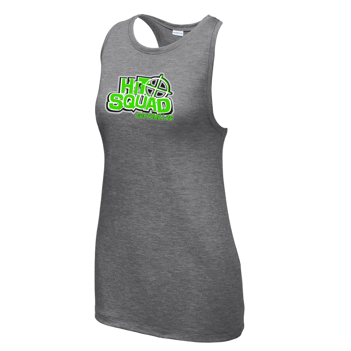 Hit Squad Softball Women's Tri-Blend Wicking Racerback