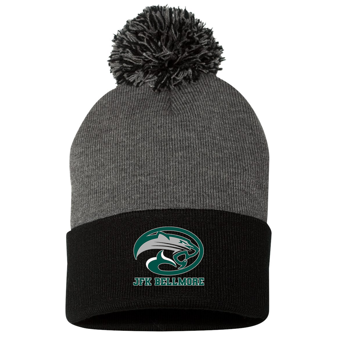 JFK Bellmore Cougars Track and Field Sportsman Pom-Pom Beanie