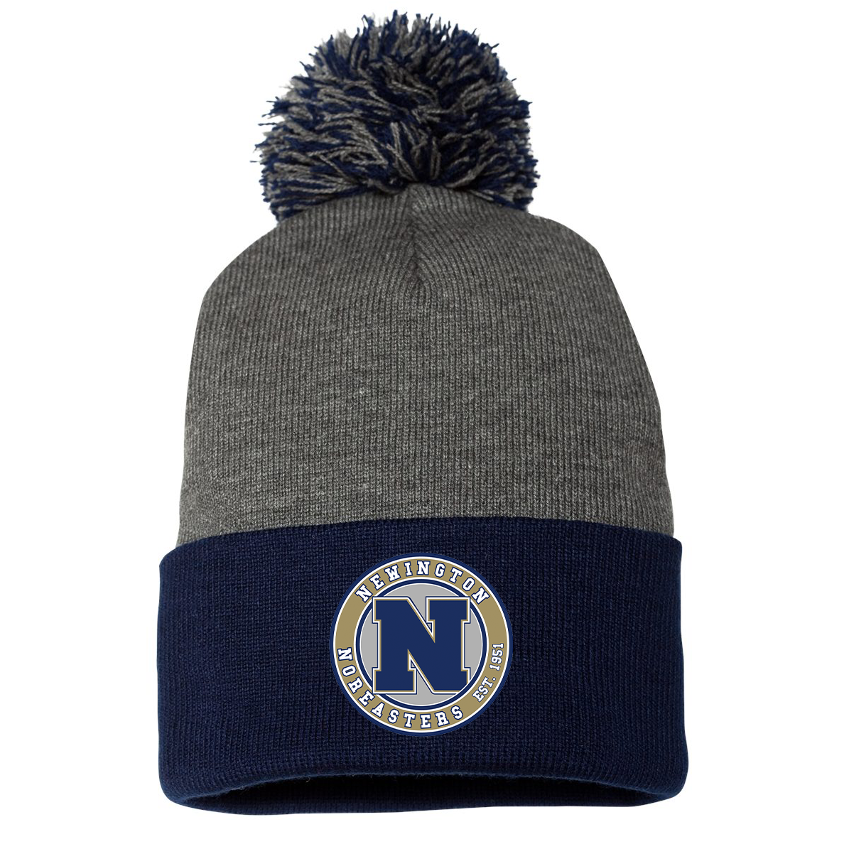 Newington HS Football Sportsman Pom-Pom Beanie