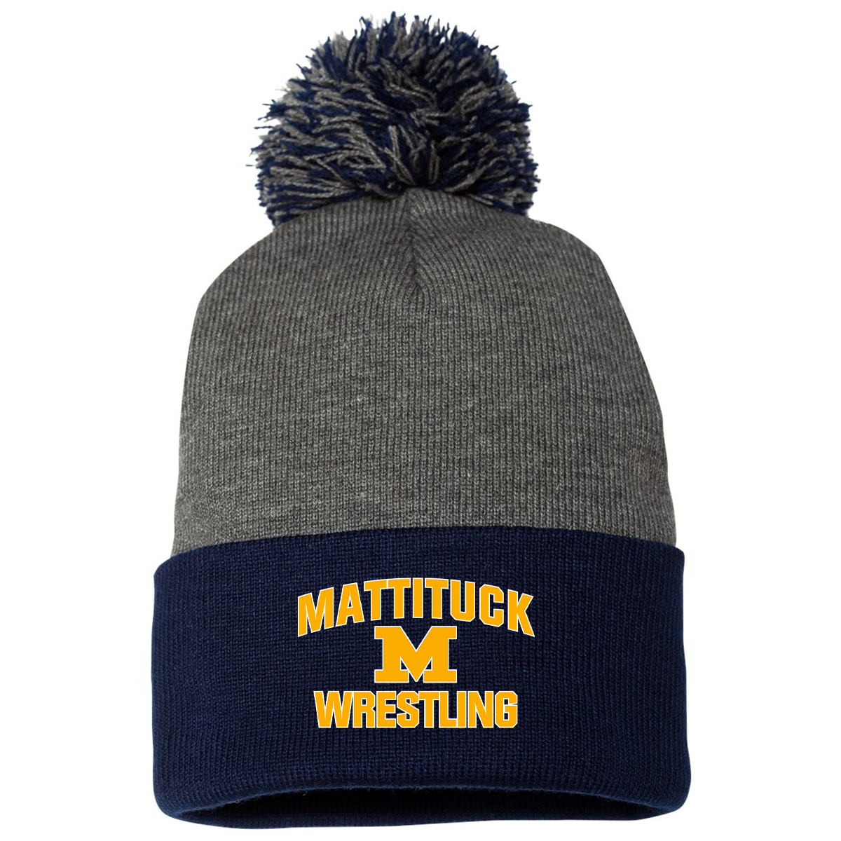 Mattituck Wrestling Sportsman Pom-Pom Beanie