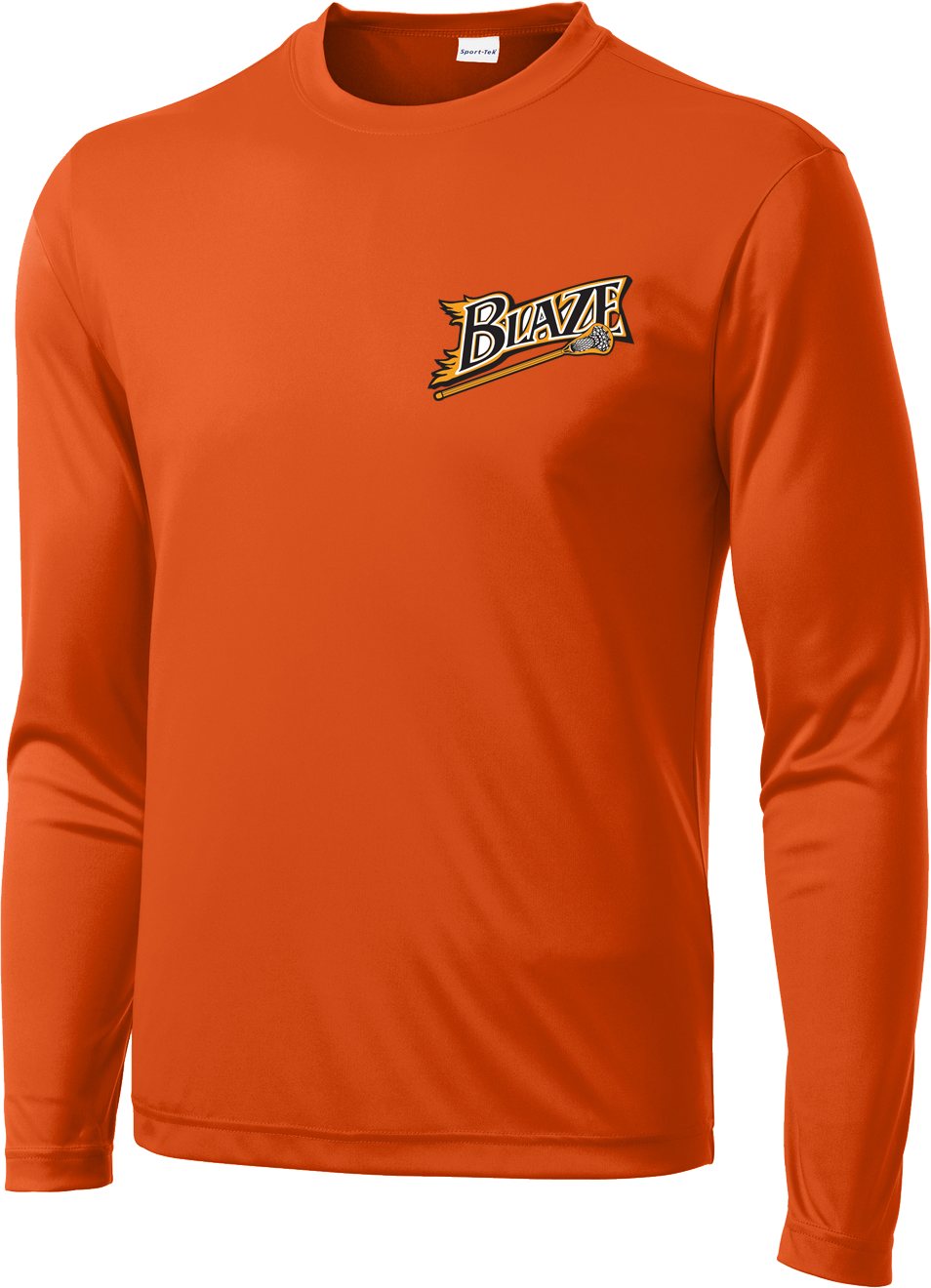 Blaze Lacrosse Orange Long Sleeve Performance Shirt