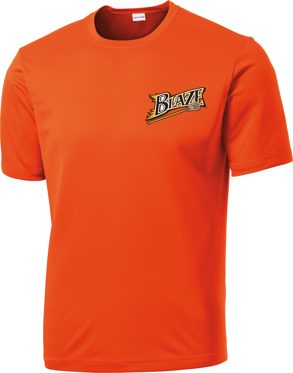 Blaze Lacrosse Orange Performance T-Shirt