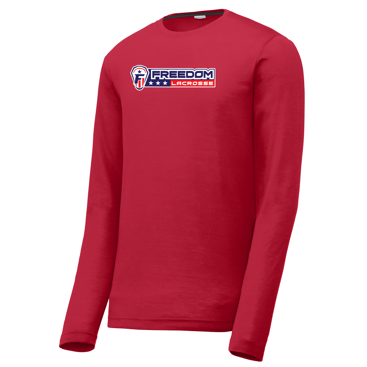 Freedom Lacrosse Red Long Sleeve CottonTouch Performance Shirt