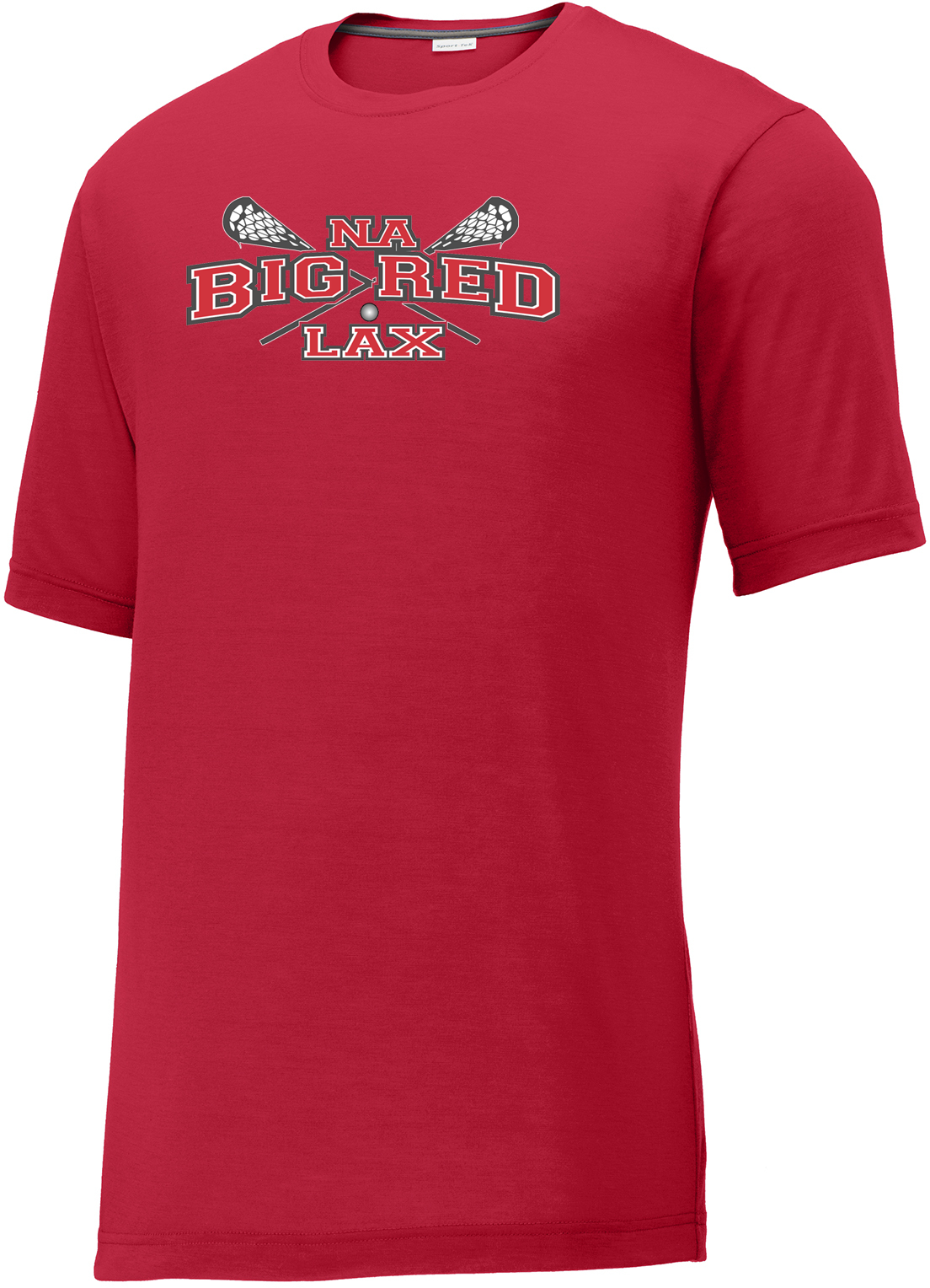 NA Big Red Lax Men's Red CottonTouch Performance T-Shirt