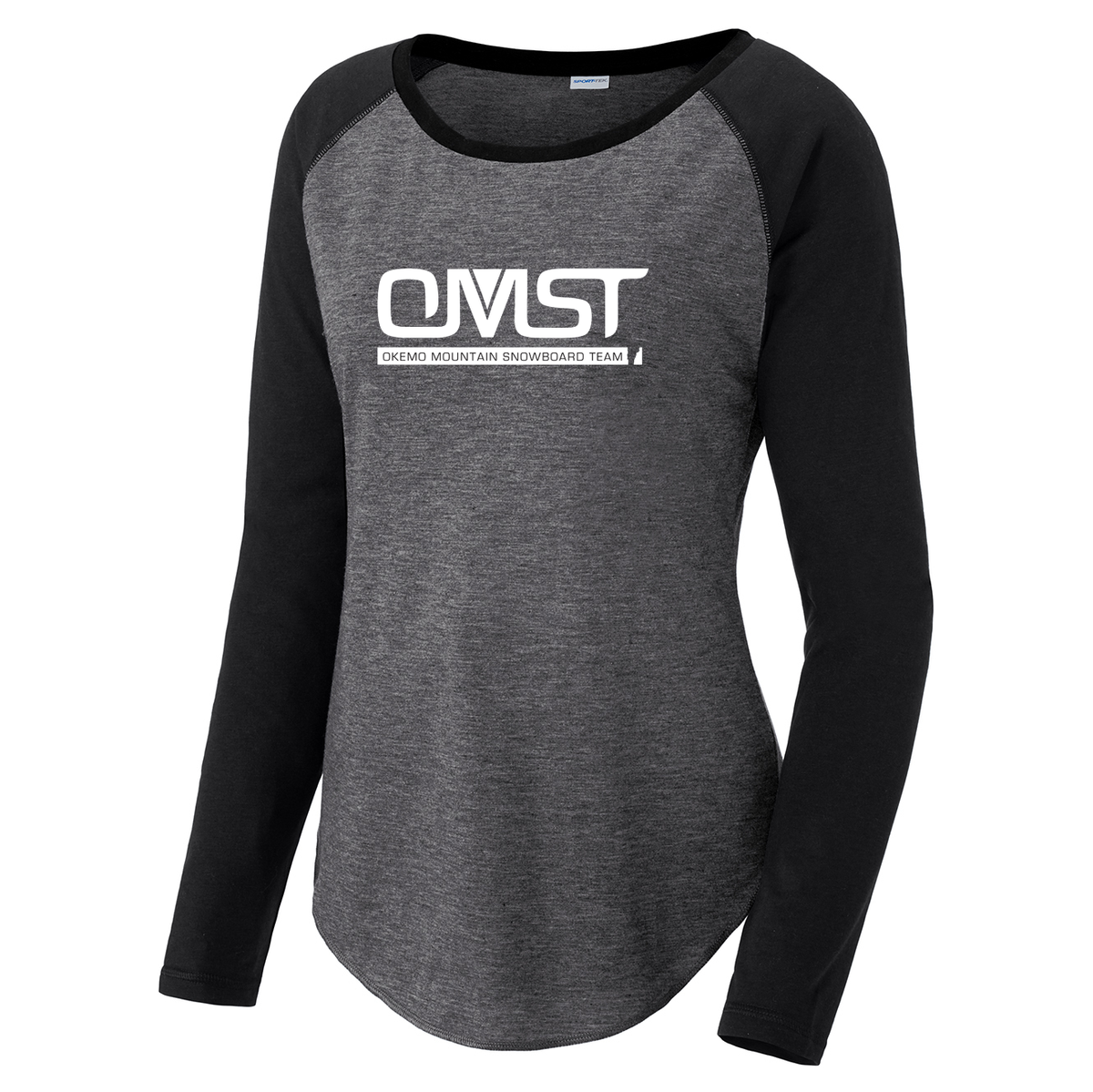 Okemo Snowboarding Women's Raglan Long Sleeve CottonTouch