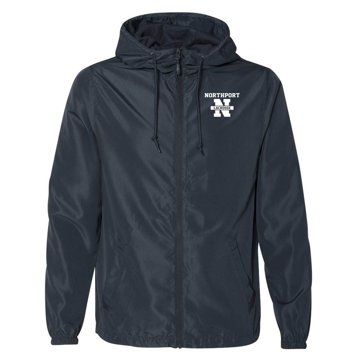 Northport High School Lacrosse Lightweight Windbreaker Full-Zip Jacket