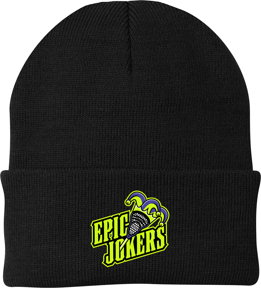 Epic Jokers Lacrosse Black Knit Beanie