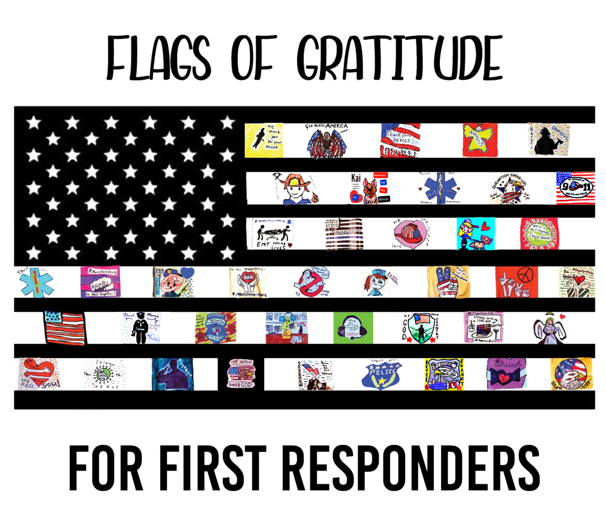 Flags of Gratitude First Responders Long Sleeve Performance Shirt
