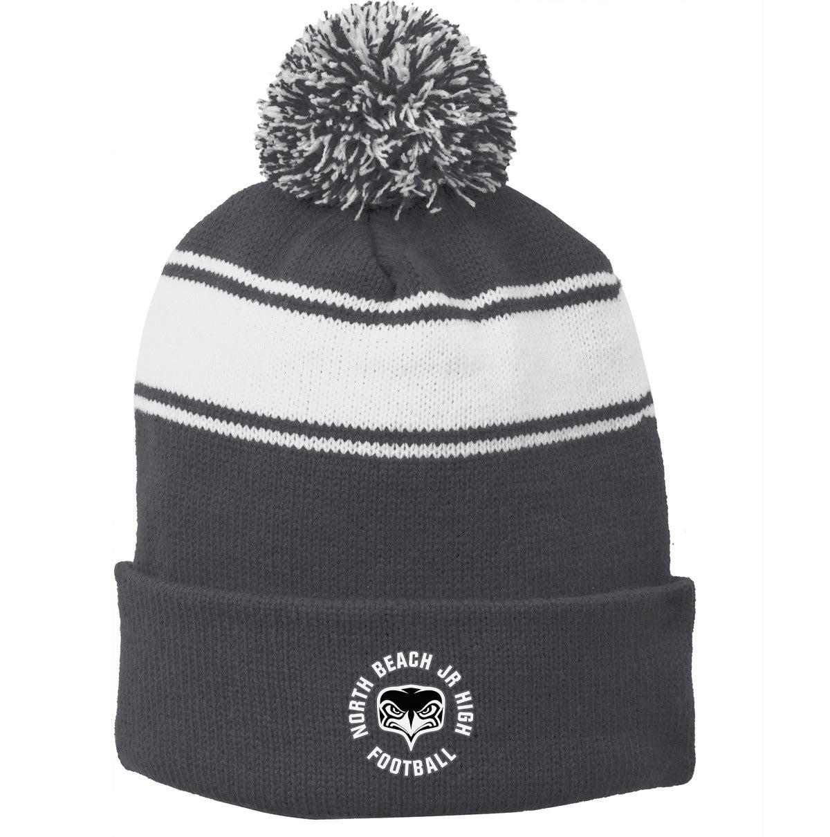 North Beach Jr. High Football Pom Pom Beanie