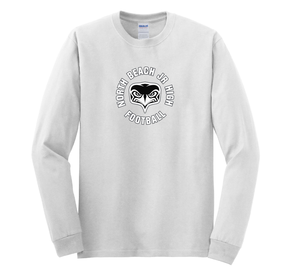 North Beach Jr. High Football Cotton Long Sleeve Shirt