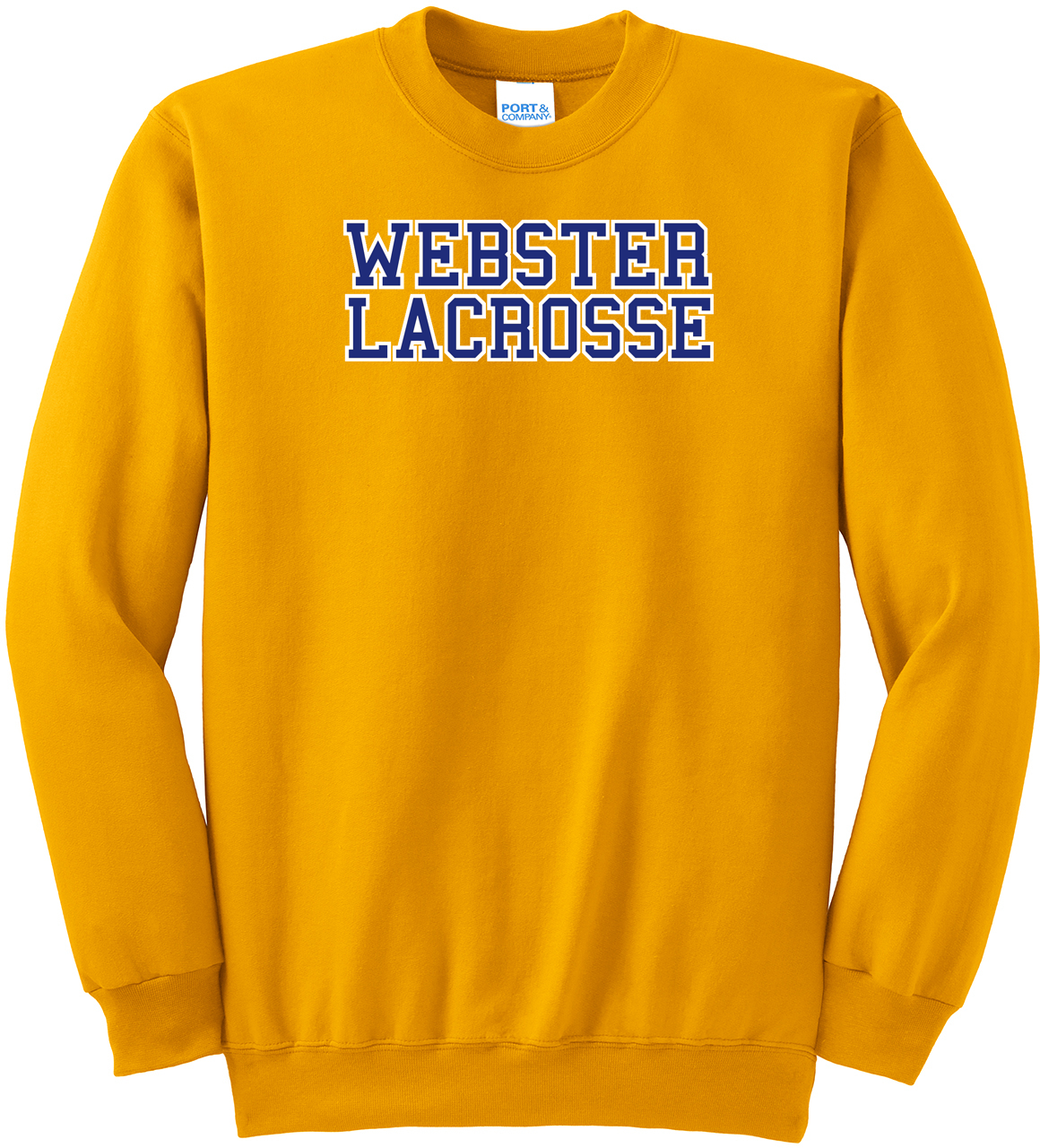Webster Lacrosse Gold Crew Neck Sweater