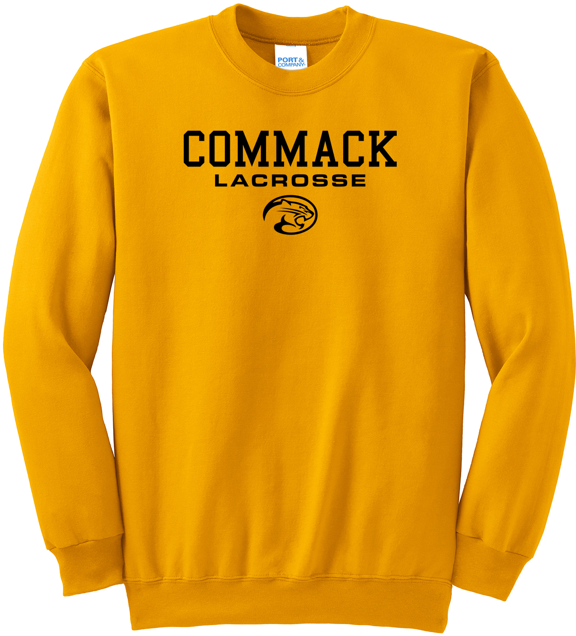 Commack Youth Lacrosse Gold Crew Neck Sweater